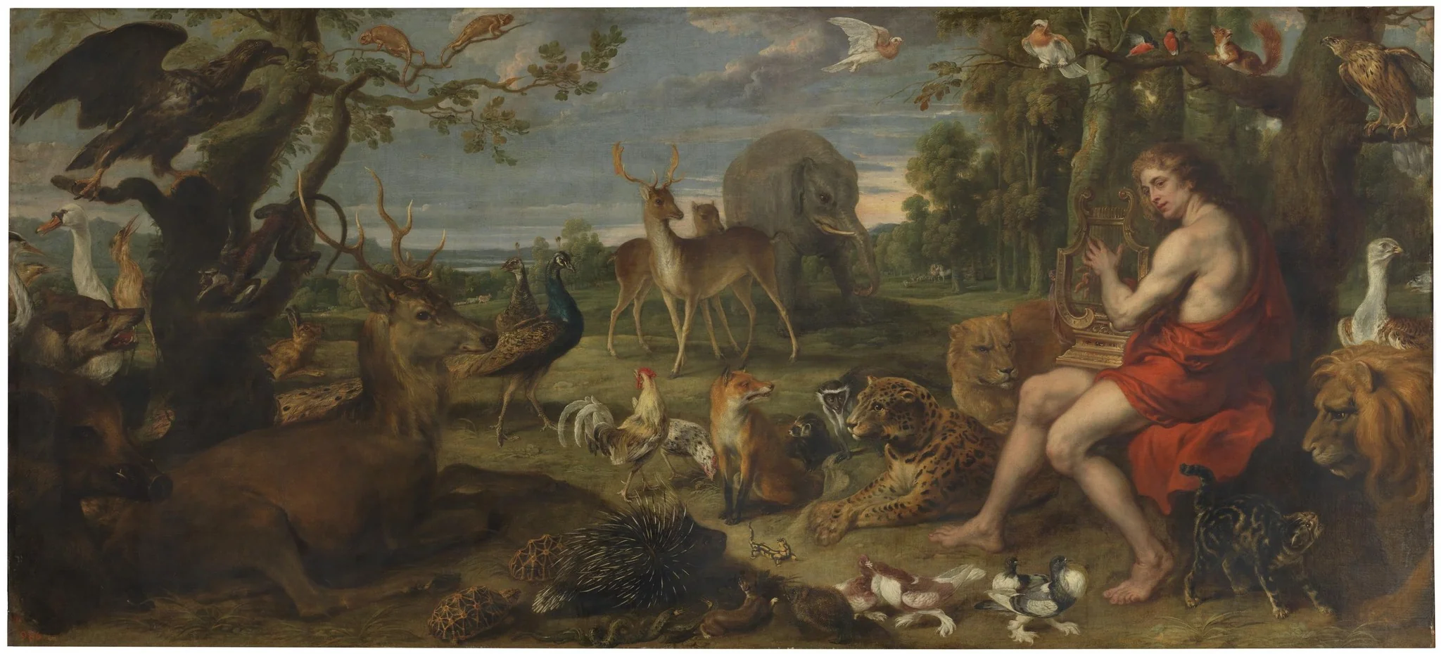 Orpheus and the animals, detail