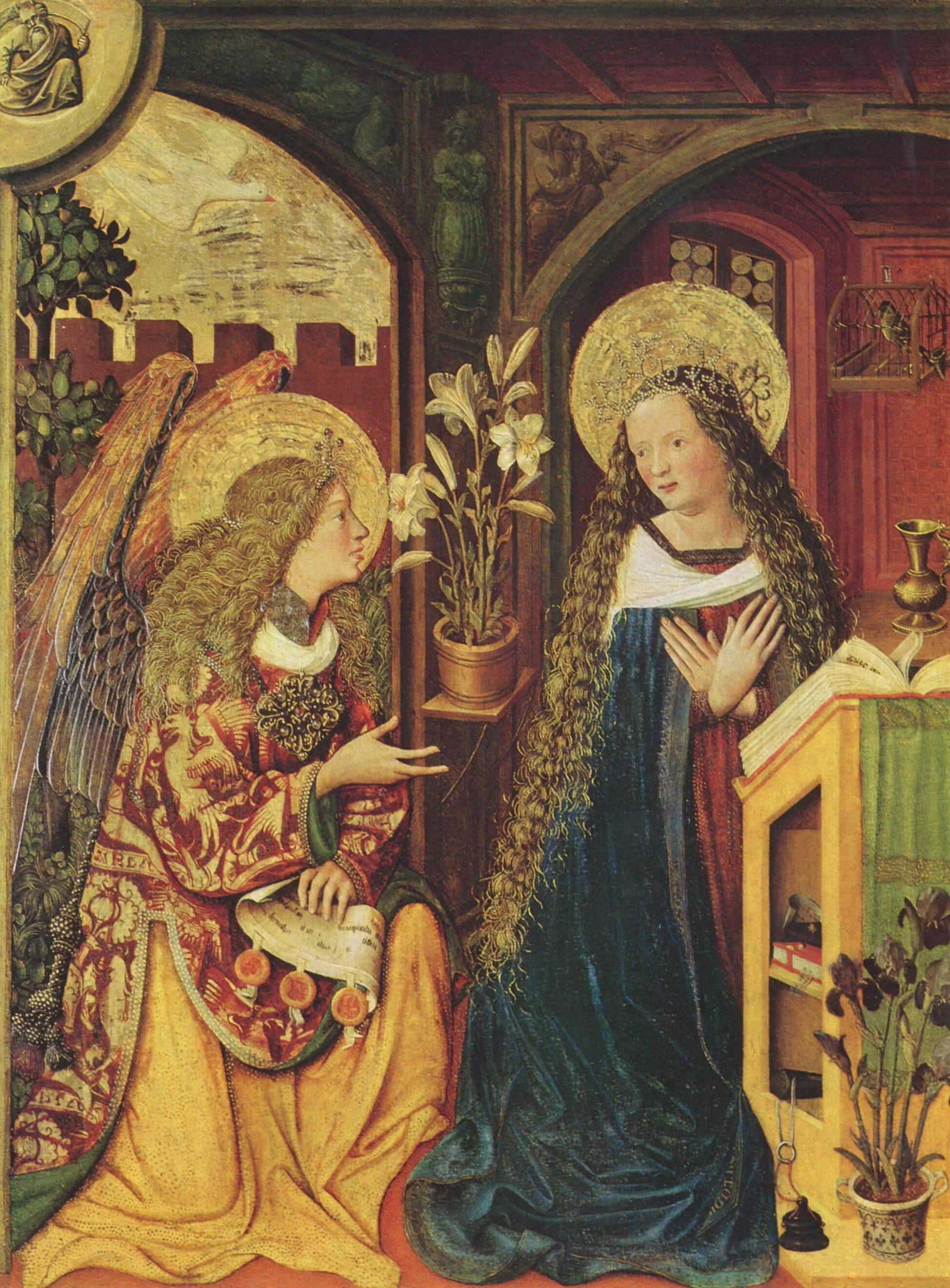 Annunciation to Mary, detail