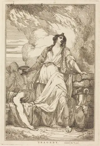 Tragedy, by John Hamilton Mortimer, ink, 1778