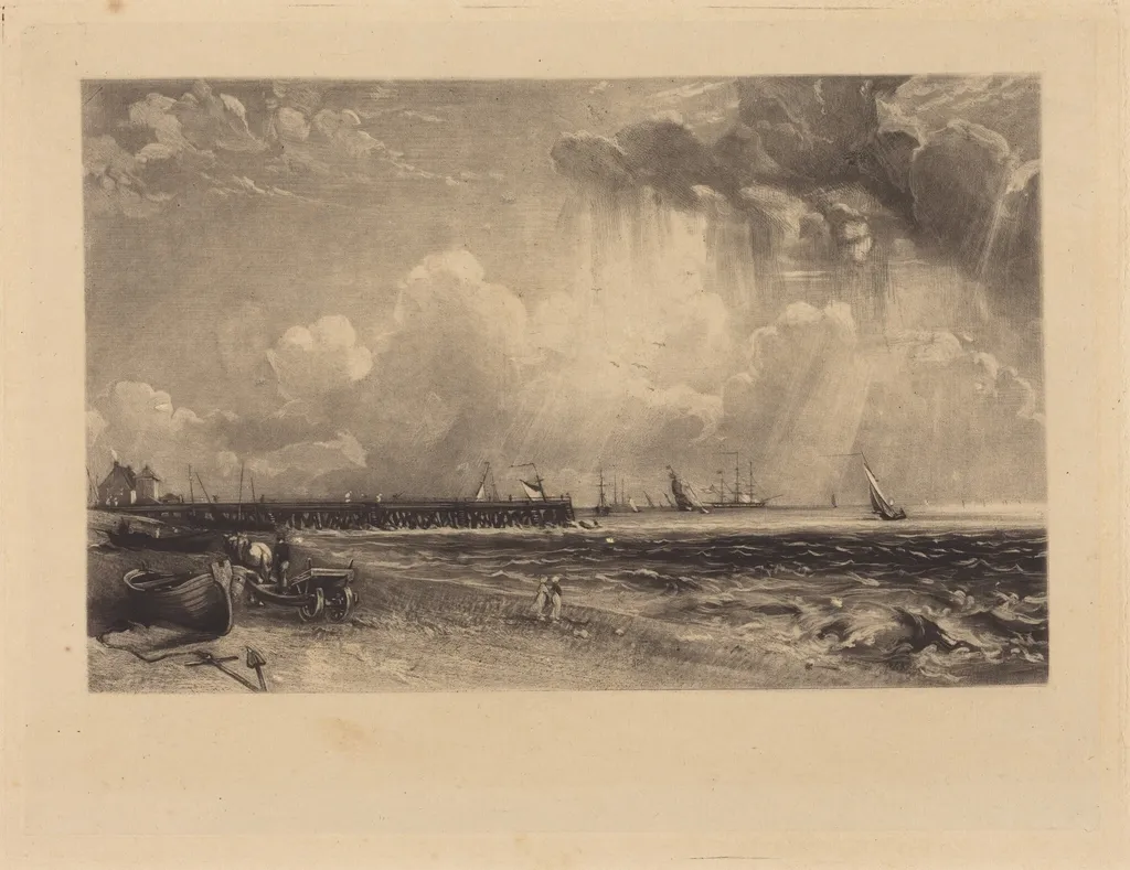 Yarmouth, Norfolk, by David Lucas, ink, 1830
