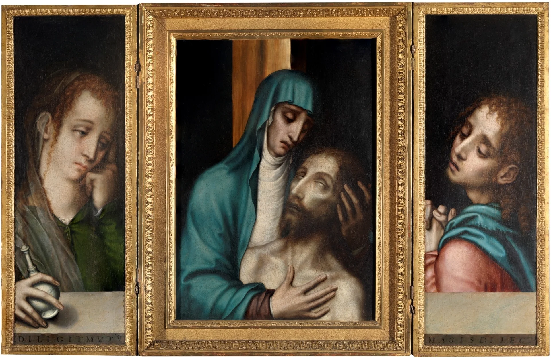 Triptych of the Pietà, St John and St Mary Magdalene, detail