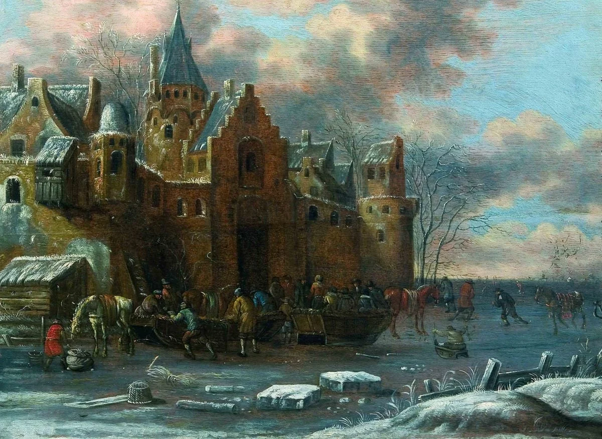 Peisaj de iarnă, detail