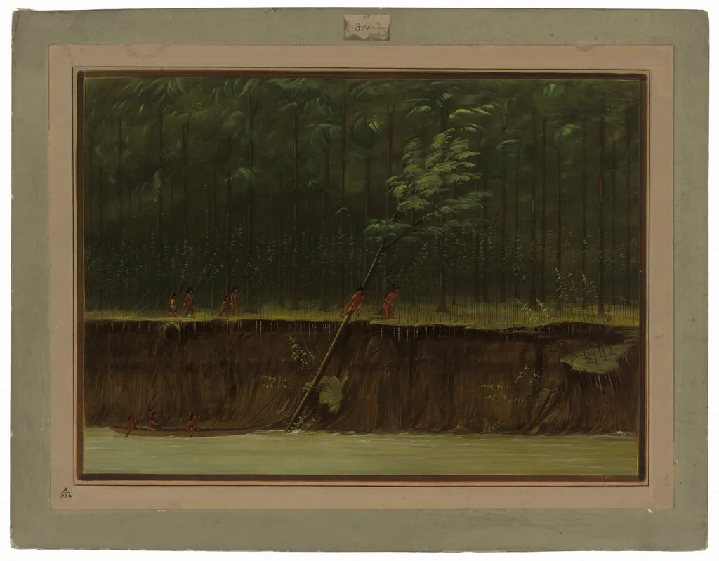 View of the Lower Mississippi, by George Catlin, oil, 1865