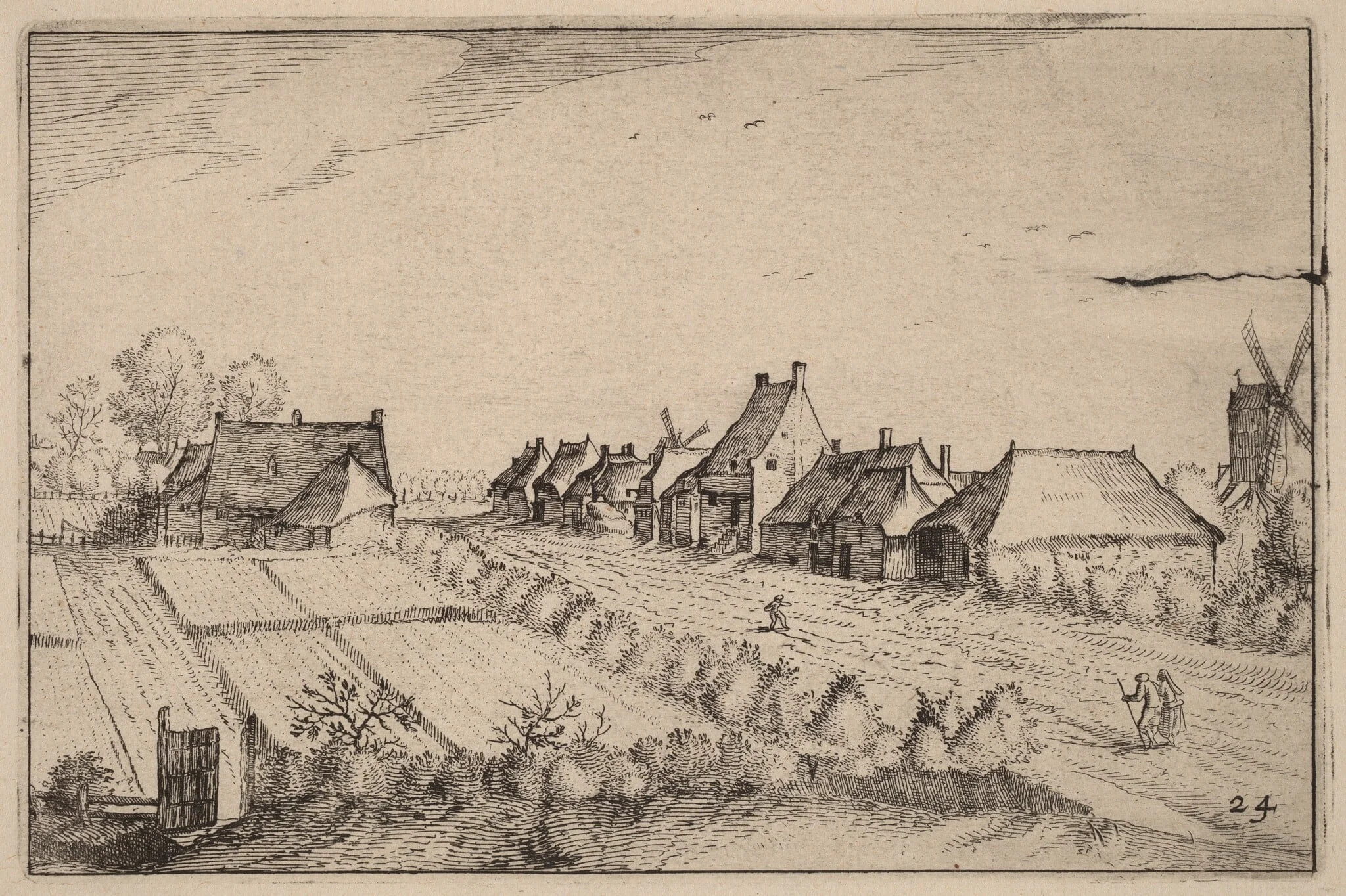Fields and a Road, detail