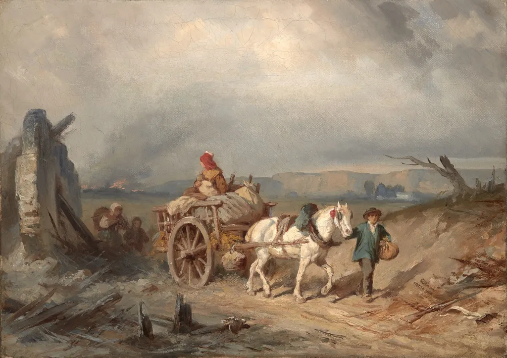 Escape, by Henryk Pillati, oil, 1870