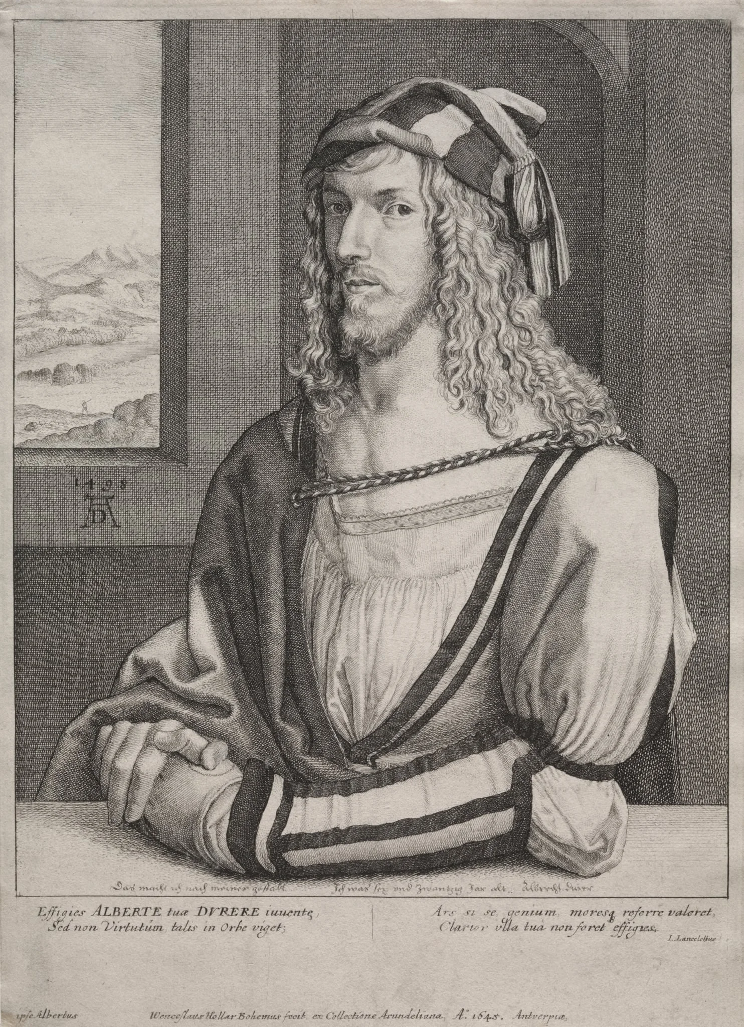 Portrait of Albrecht Dürer, at the age of 26, detail