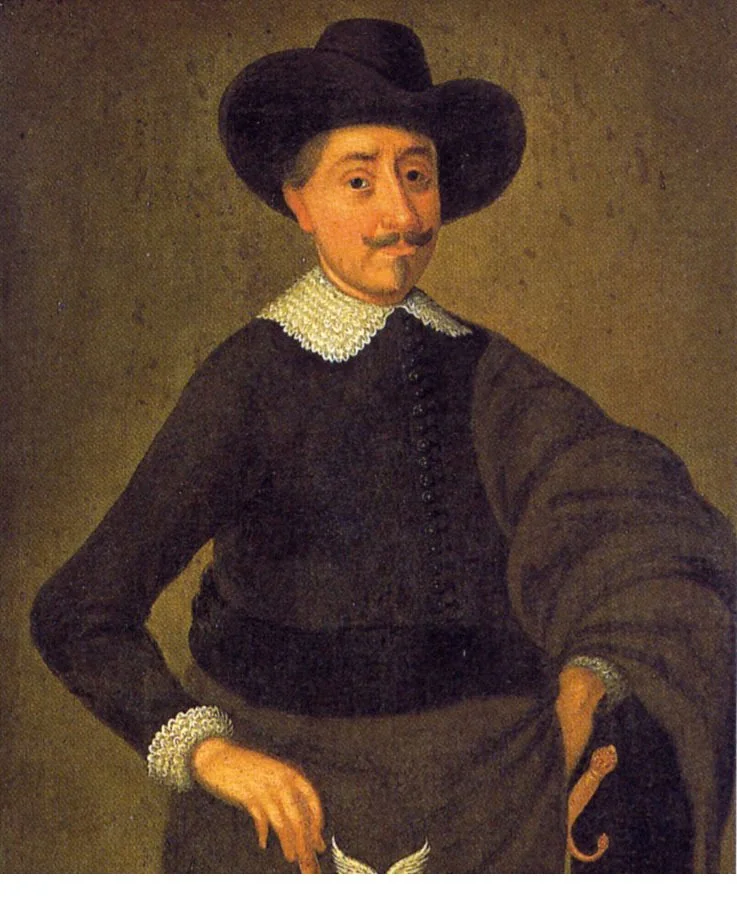 Portrait of Antonio van Diemen (1593-1645), detail