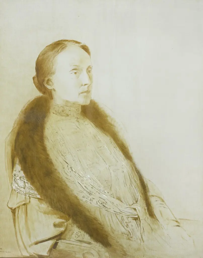 Portrait of A.M.L. Bonger-van der Linden, by Odilon Redon, oil, 1905