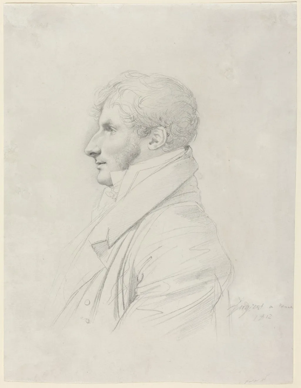 Philippe Mengin de Bionval, by Jean Auguste Dominique Ingres, graphite, 1812