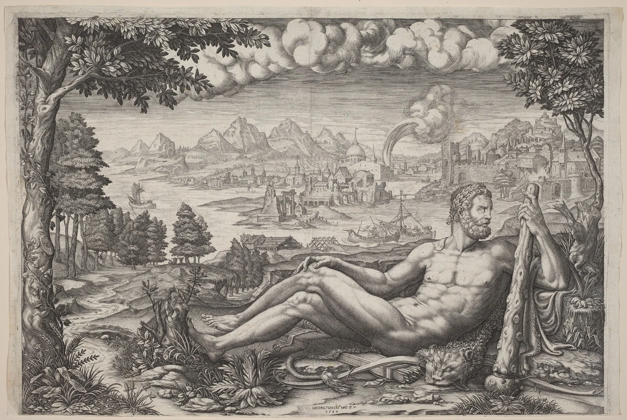 Hercules Resting from His Labors, detail