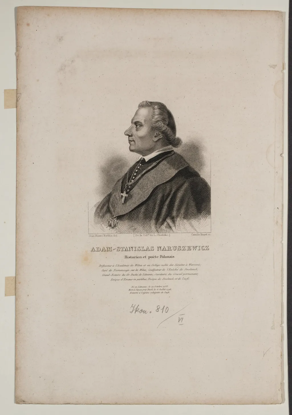 Adam Tadeusz Naruszewicz., by Camille. Ryt. Huard, 1841