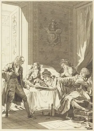 Le glouton, by Jean-Baptiste Blaise Simonet, ink, 1794