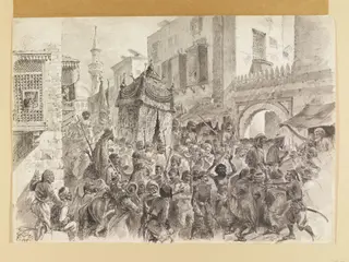 Return of the Mahmal from Mecca, by Frederick George, 1865