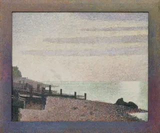 Evening, Honfleur, by Georges Seurat, oil