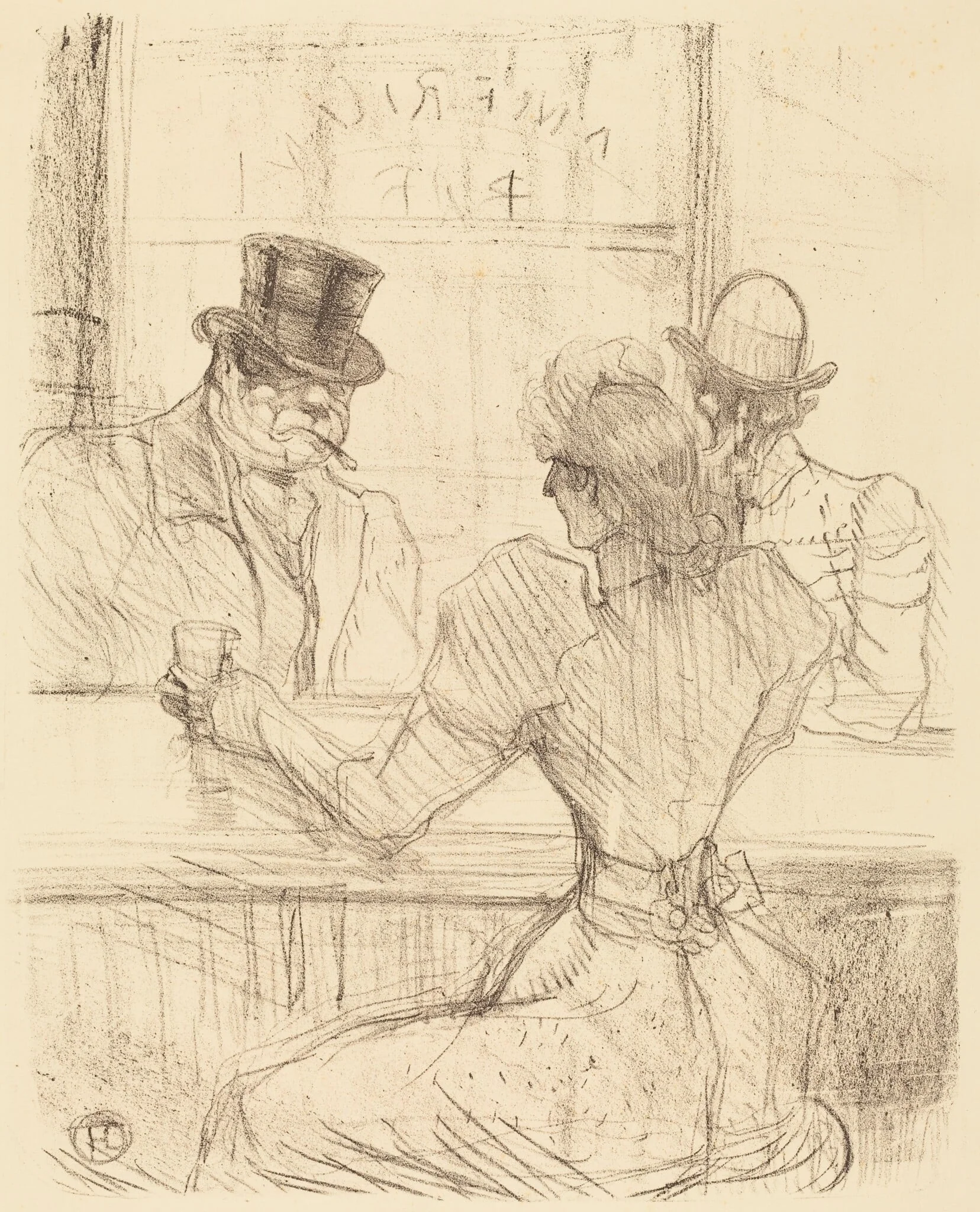 At the Picton Bar, rue Scribe (Au bar Picton, rue Scribe), detail