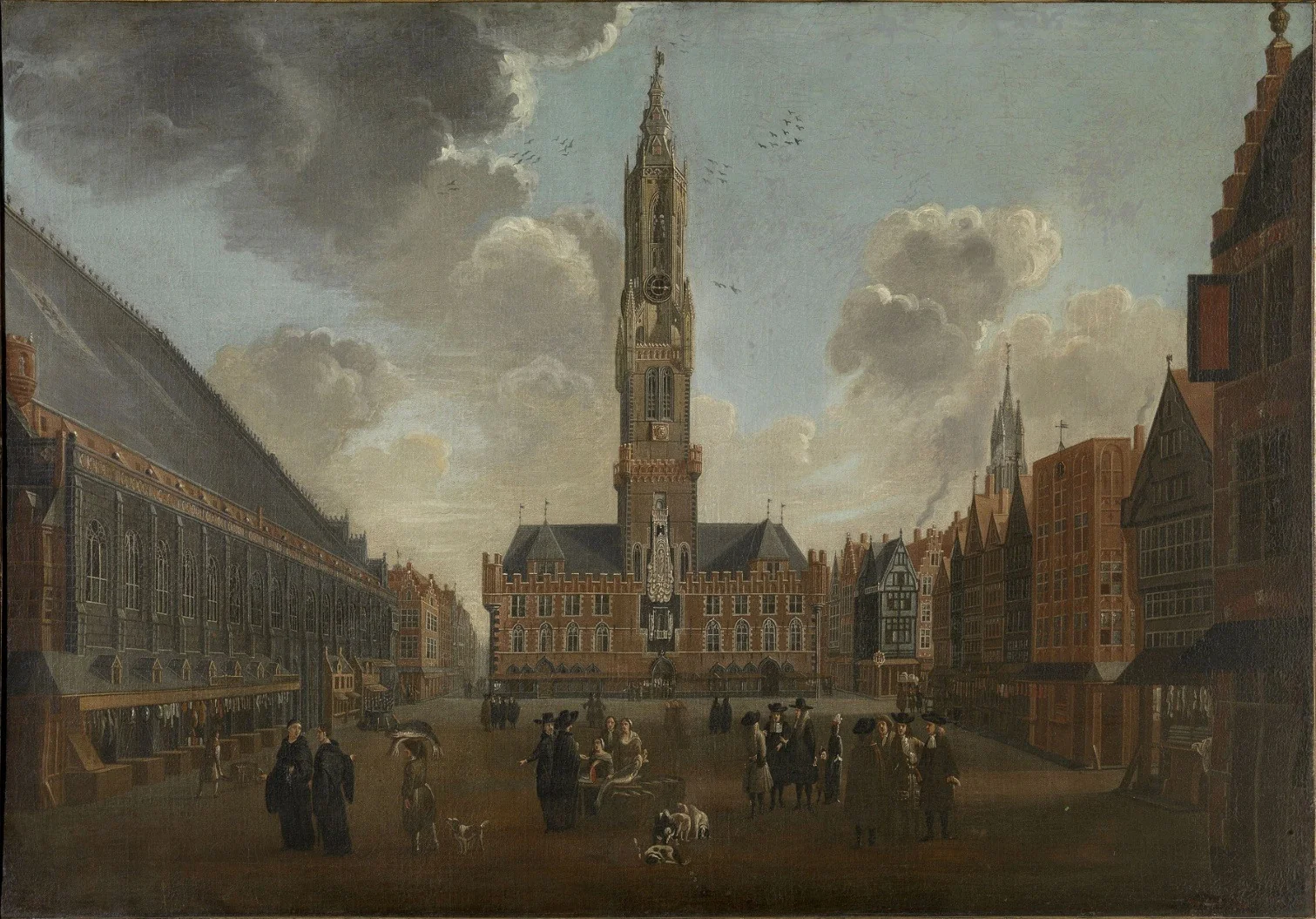 The Market Square in Bruges, detail