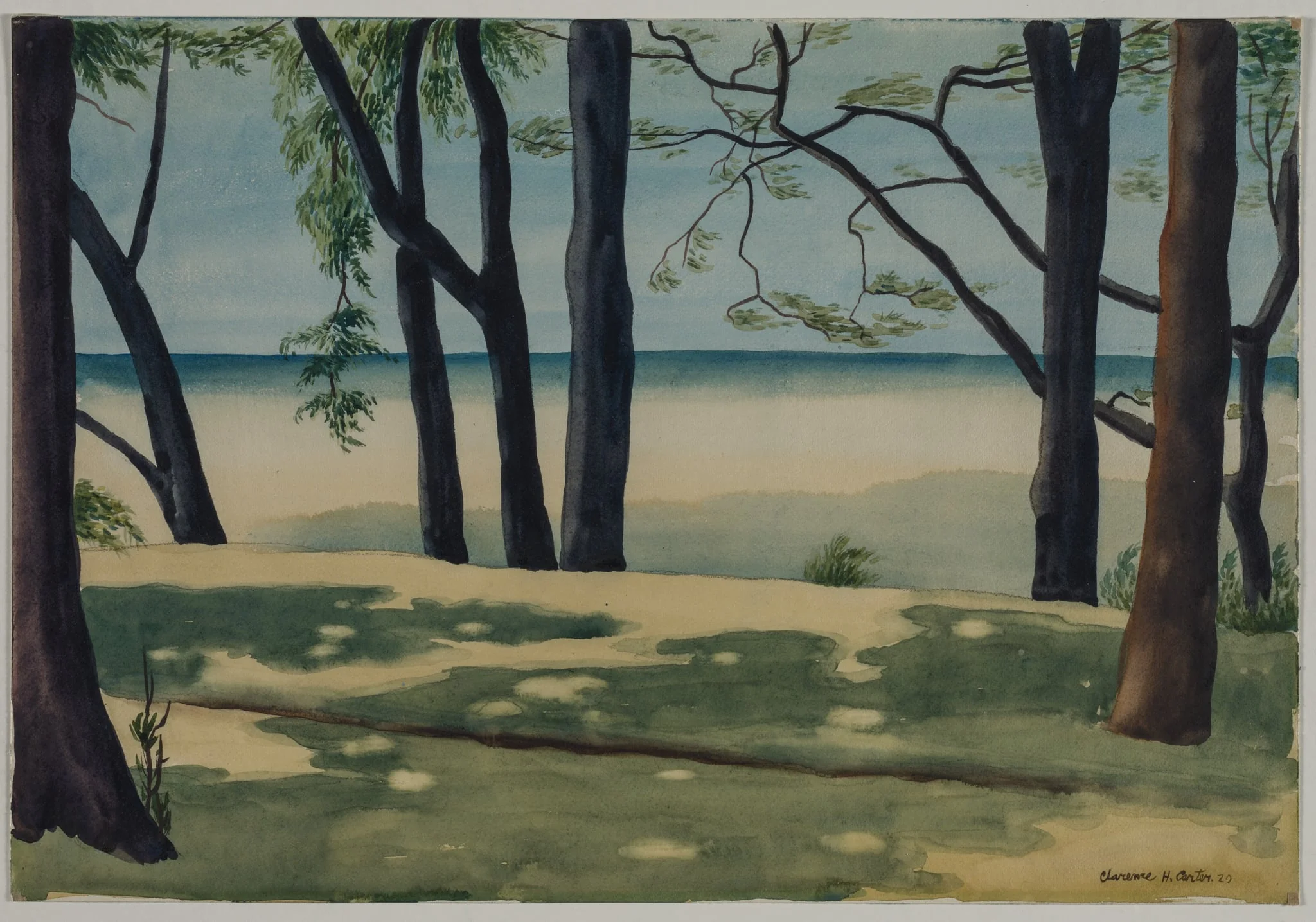 Mysterious Lake Patterns, Lake Erie (Study for Lake Erie Patterns), detail