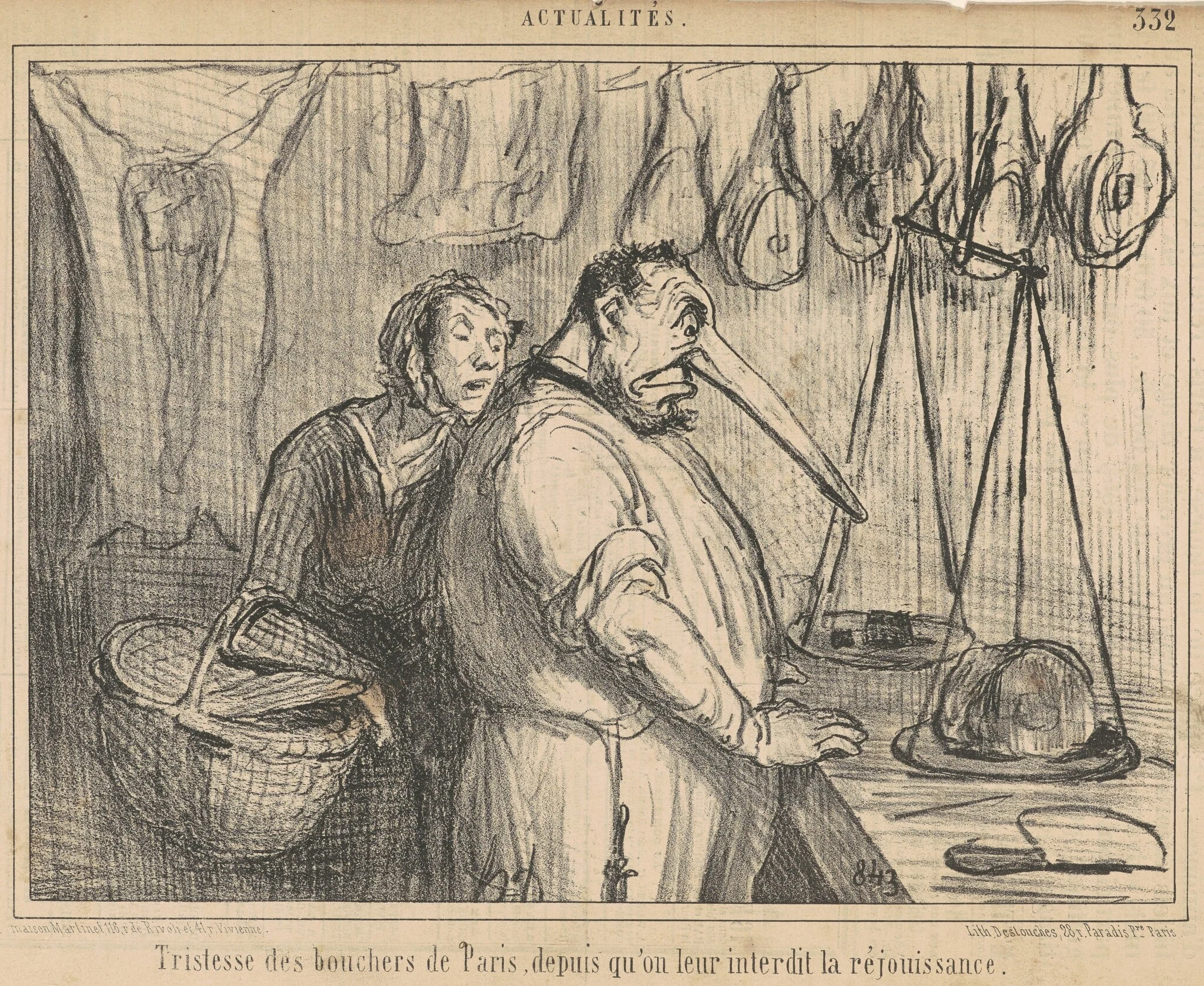Tristesse des bouchers de Paris ..., detail