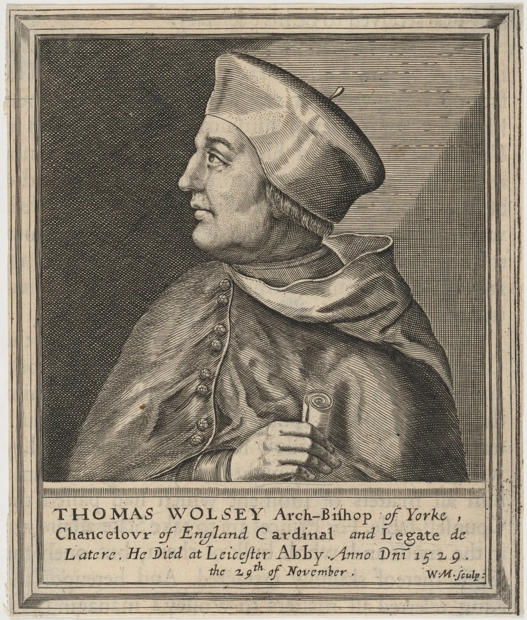Thomas Wolsey, Cardinal, Archibishop of York, detail