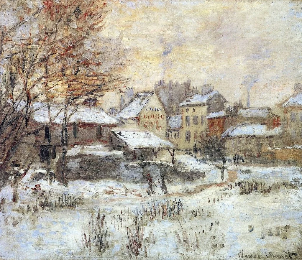 Effet de neige, soleil couchant, detail