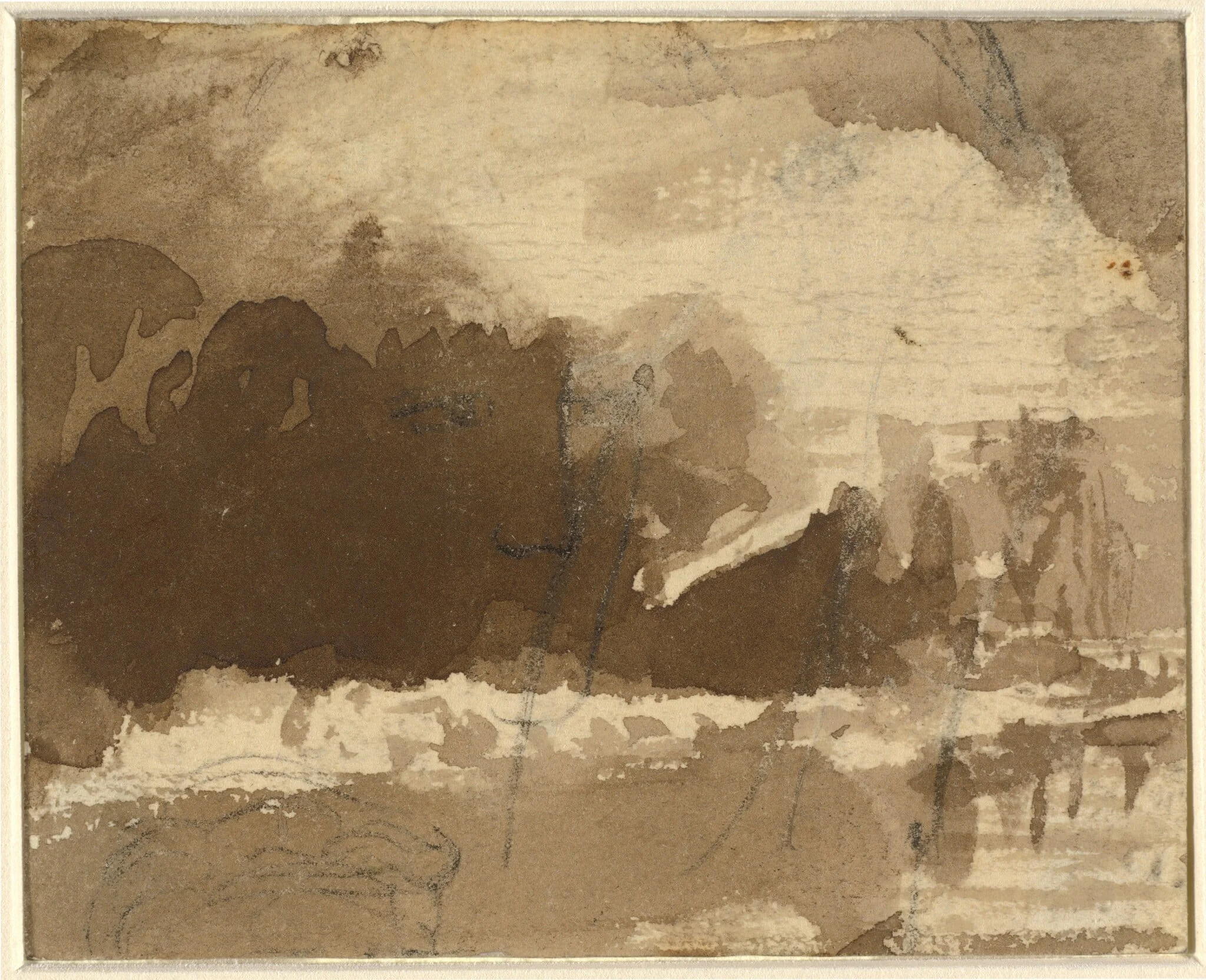 Landscape Composition [recto], detail