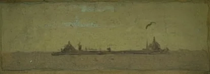 Small Study of an Island in the Venetian Laguna, detail