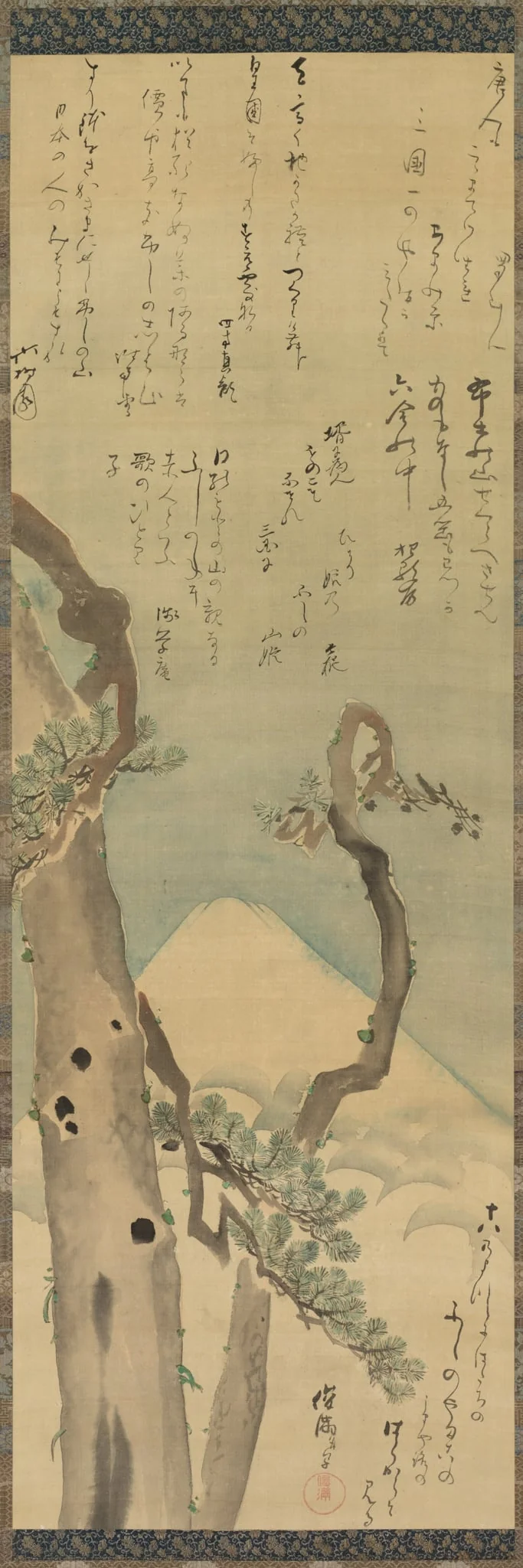 Mt. Fuji through Pines, detail