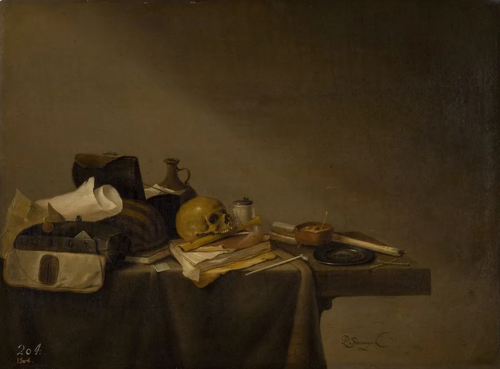 Emblem of Death, by Pieter Steenwijck, unspecified, 1635