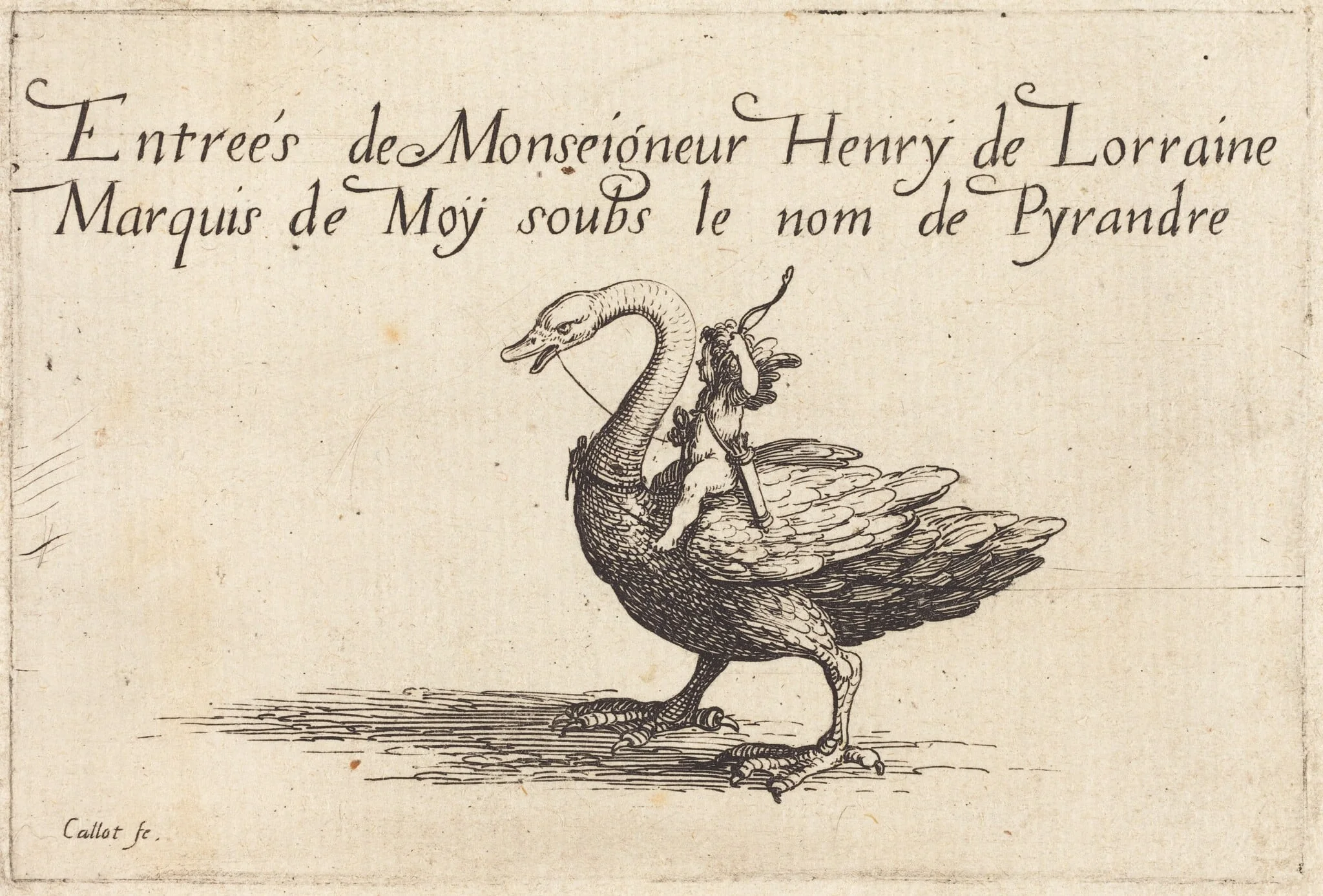Entry of Monseigneur Henry de Lorraine, Marquis de Moy, under the Name of Pirandre, detail