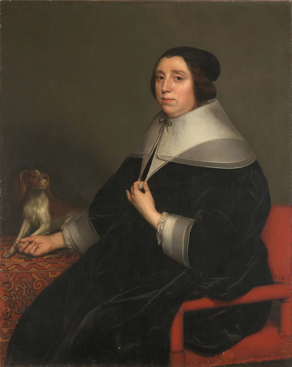 Portrait of a woman, by Gerard van Honthorst, oil, 1655