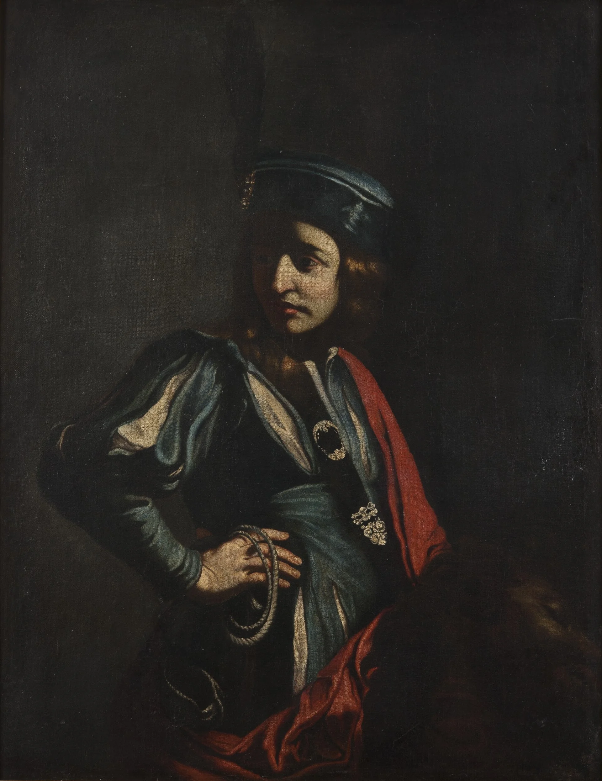 David with the Head of Goliath, detail