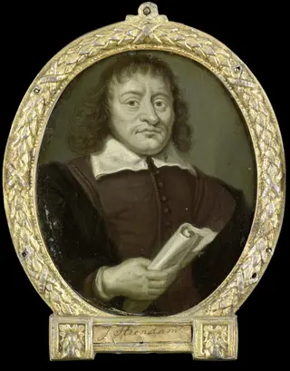 Portrait of Hendrik Bruno, Poet and Co-Rector of the Latin School in Hoorn, by Arnoud van Halen, oil, 1716