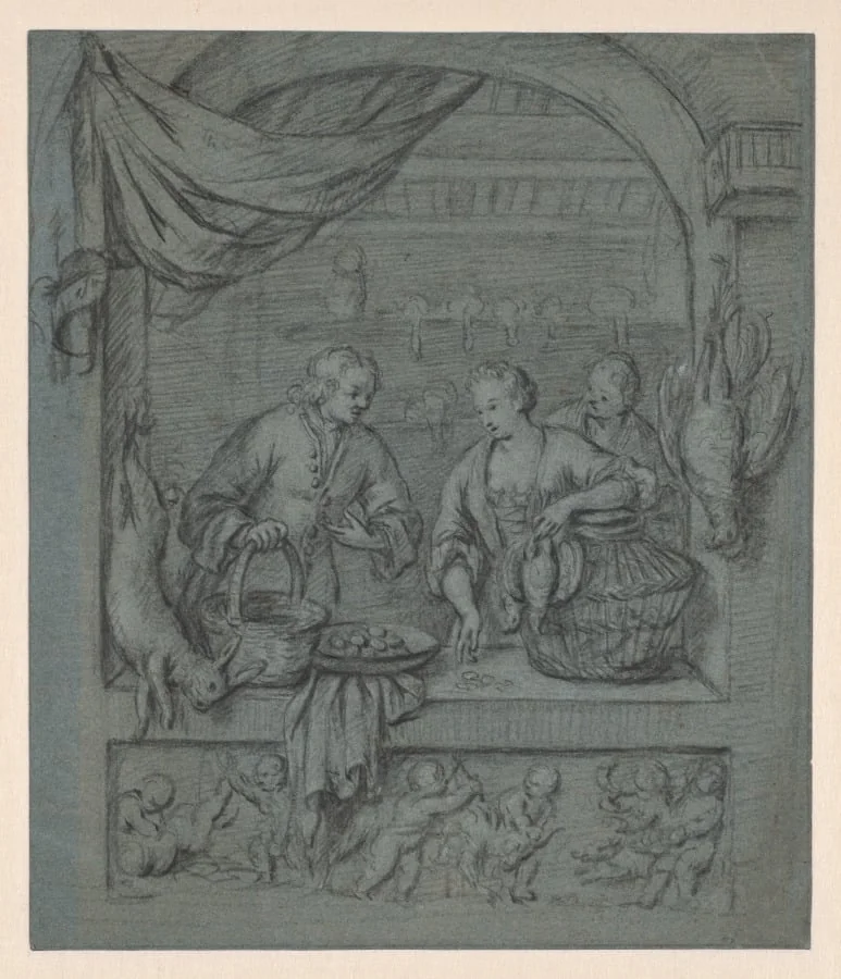 The Bird Seller, detail