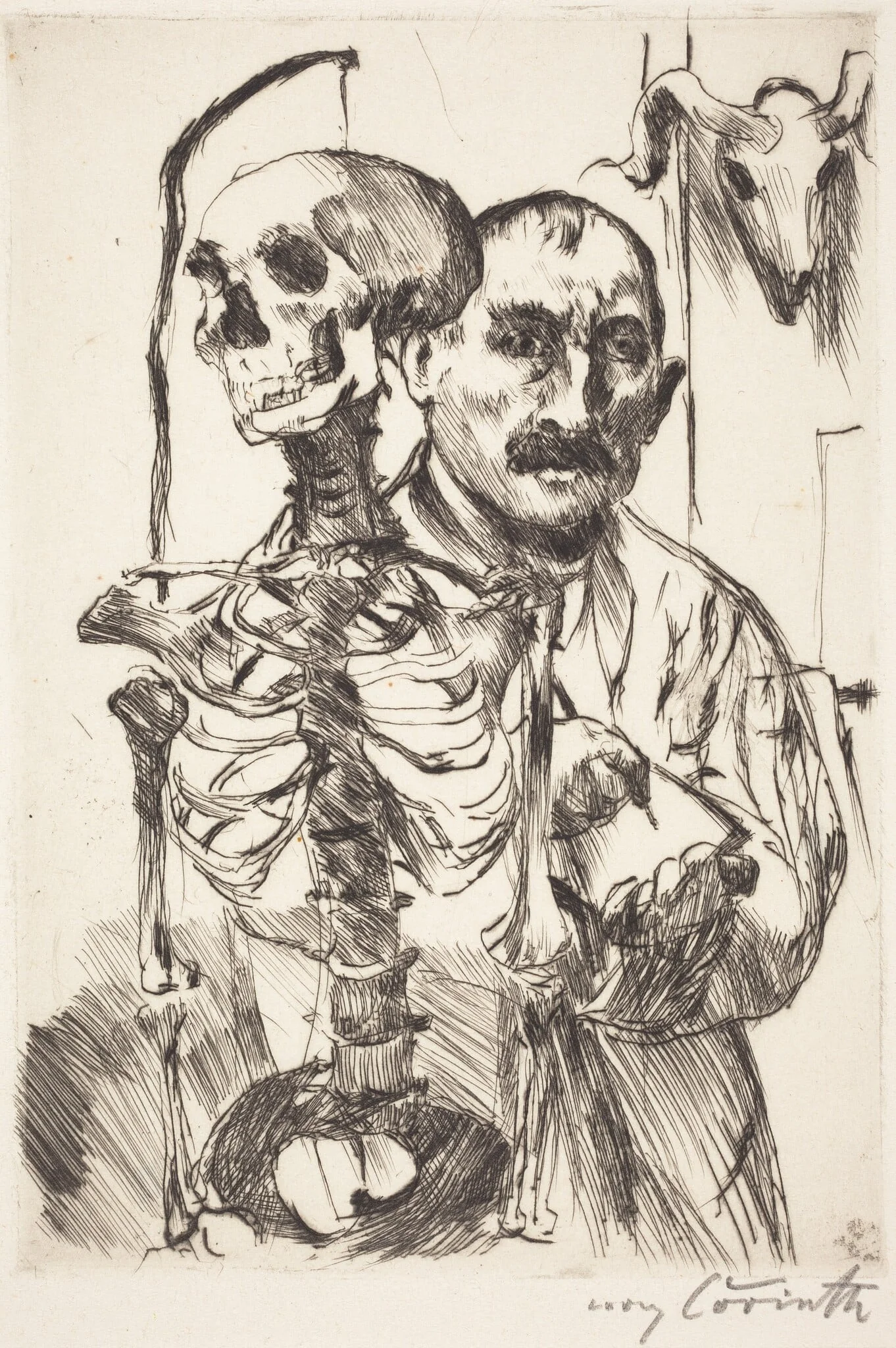 Der Künstler und der Tod II (The Artist and Death II), detail