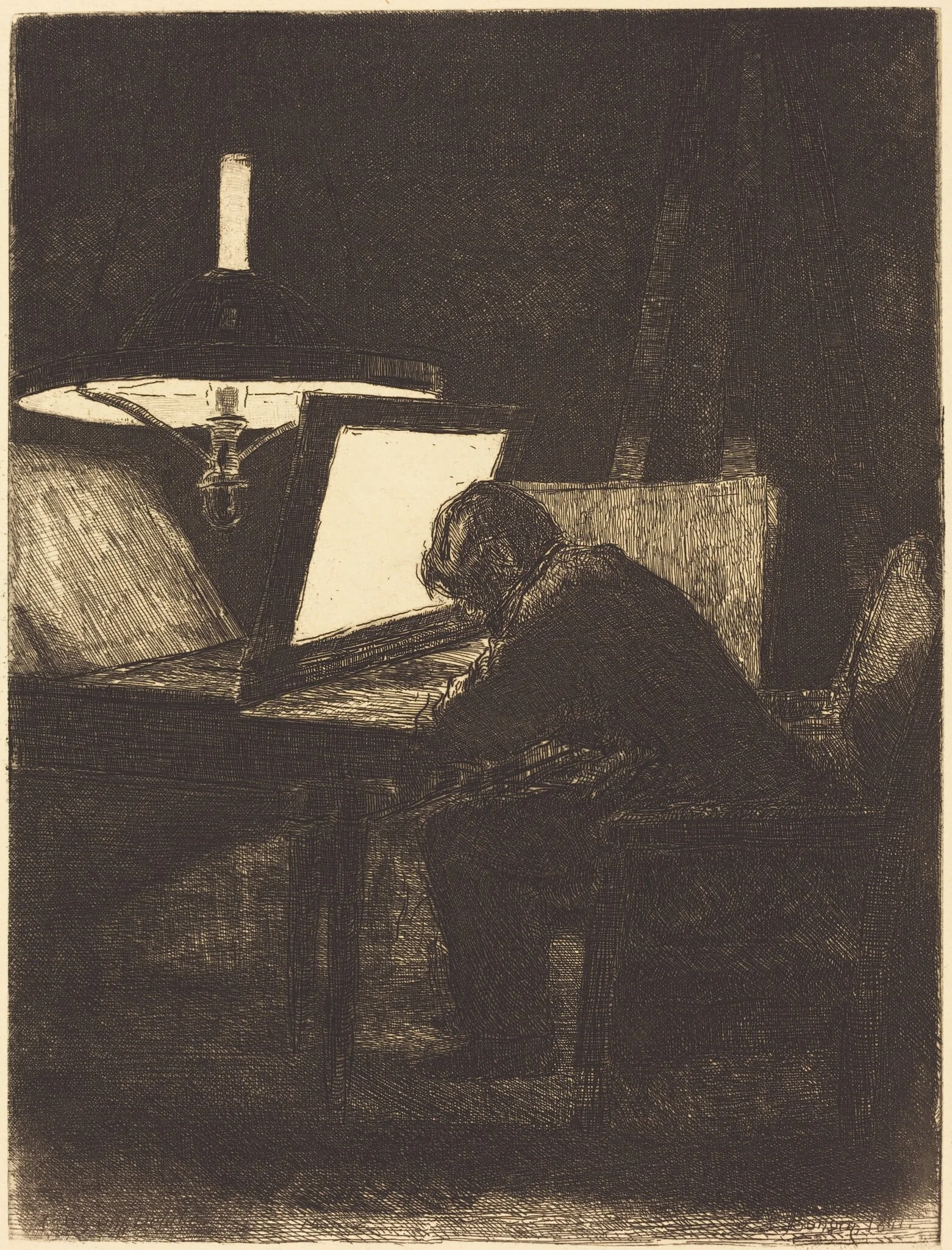 Printmaker (Le Graveur), detail