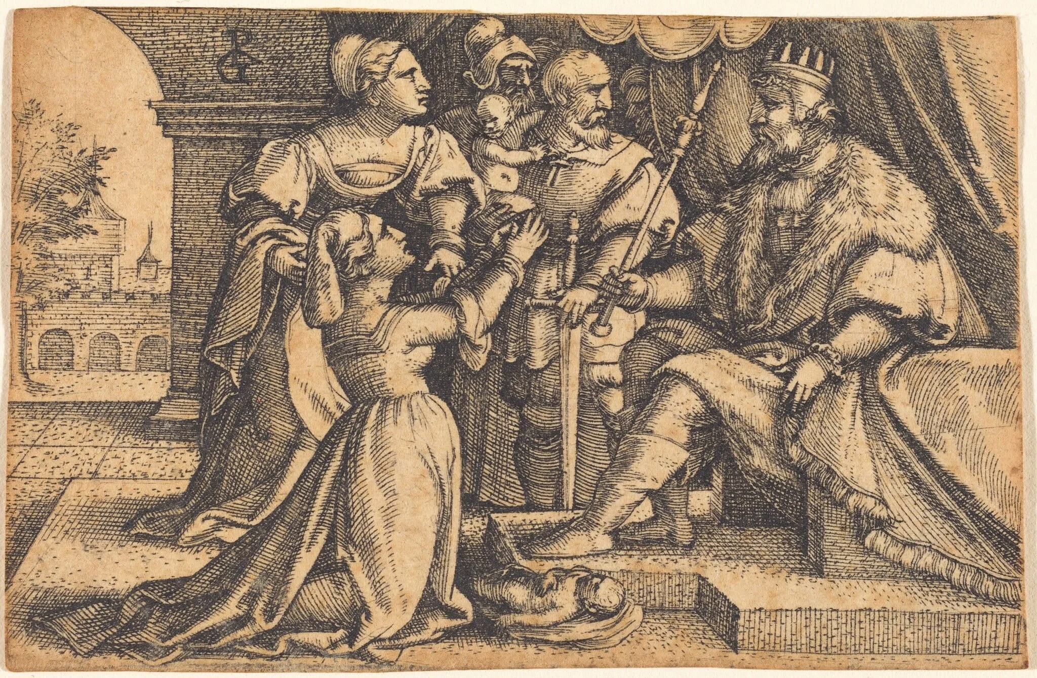 The Judgment of Solomon, detail