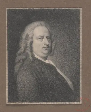 James Quin, by W. Evans, 1750
