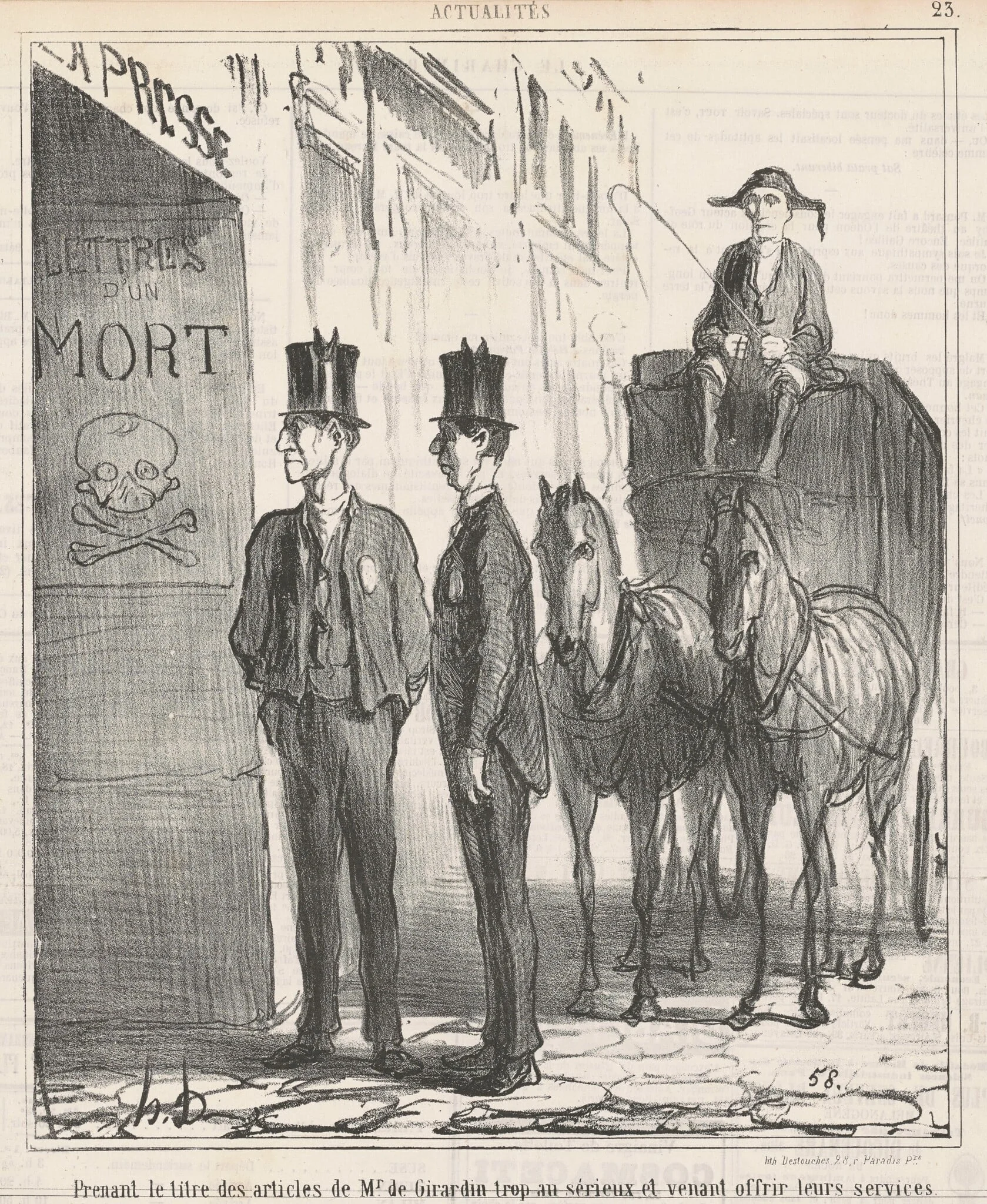 Prenant le titre ... de Mr de Girardin trop au sérieux ..., detail