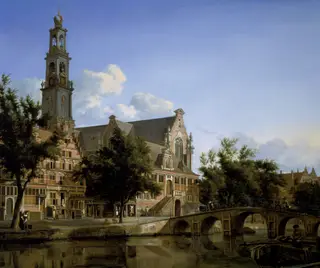 View of the Westerkerk, Amsterdam, by Jan van der Heyden, oil, 1668