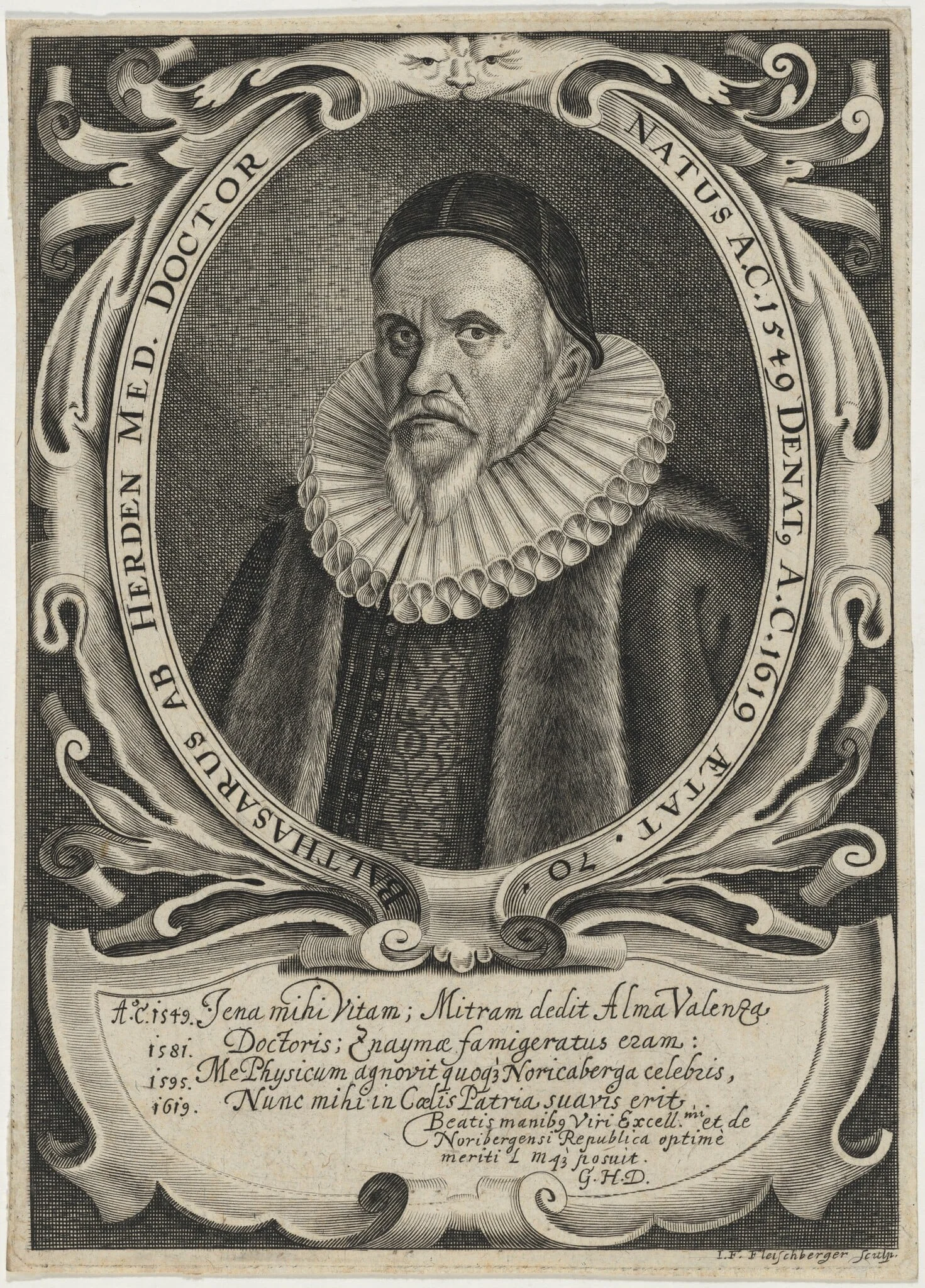 Balthasarus ab Herden Med. Doctor, detail