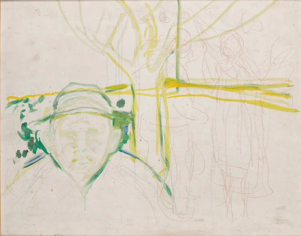 Jealousy Motif, by Edvard Munch, oil, 1920