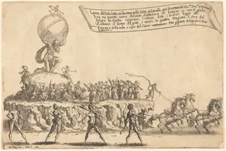 The Float of the Sun, by Jacques Callot, ink, 1616