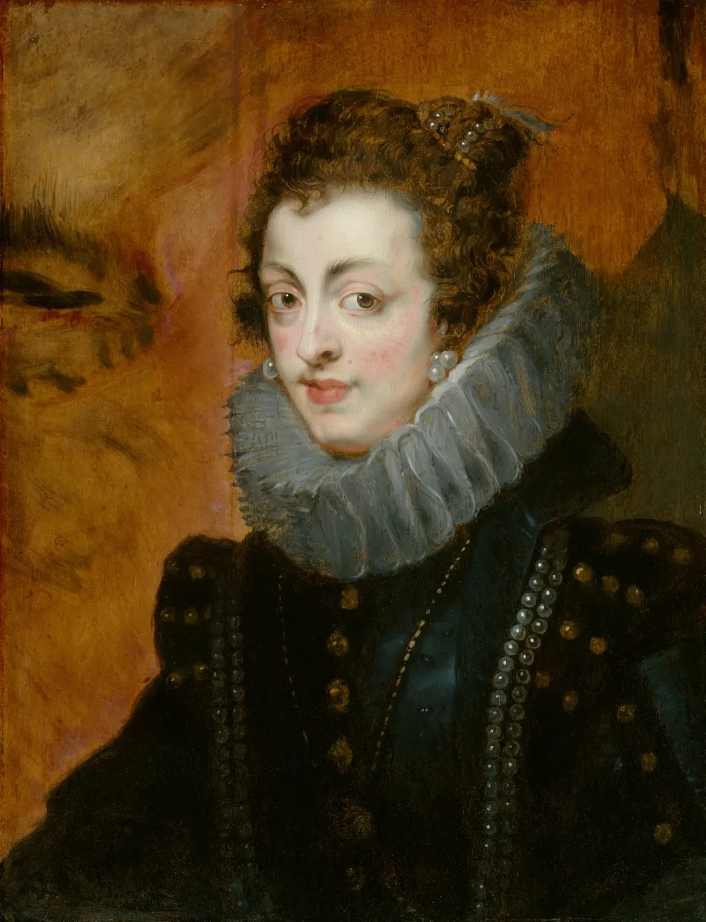 Portrait of Isabella of Bourbon, by Follower of Peter Paul Rubens, oil, 1630