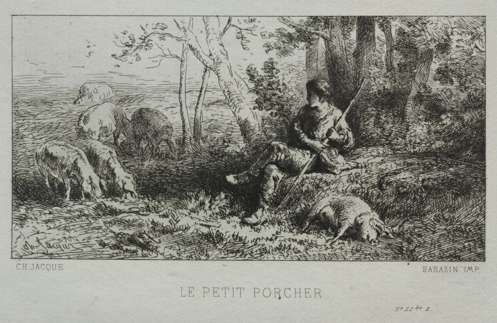 The Little Pig Herd, detail