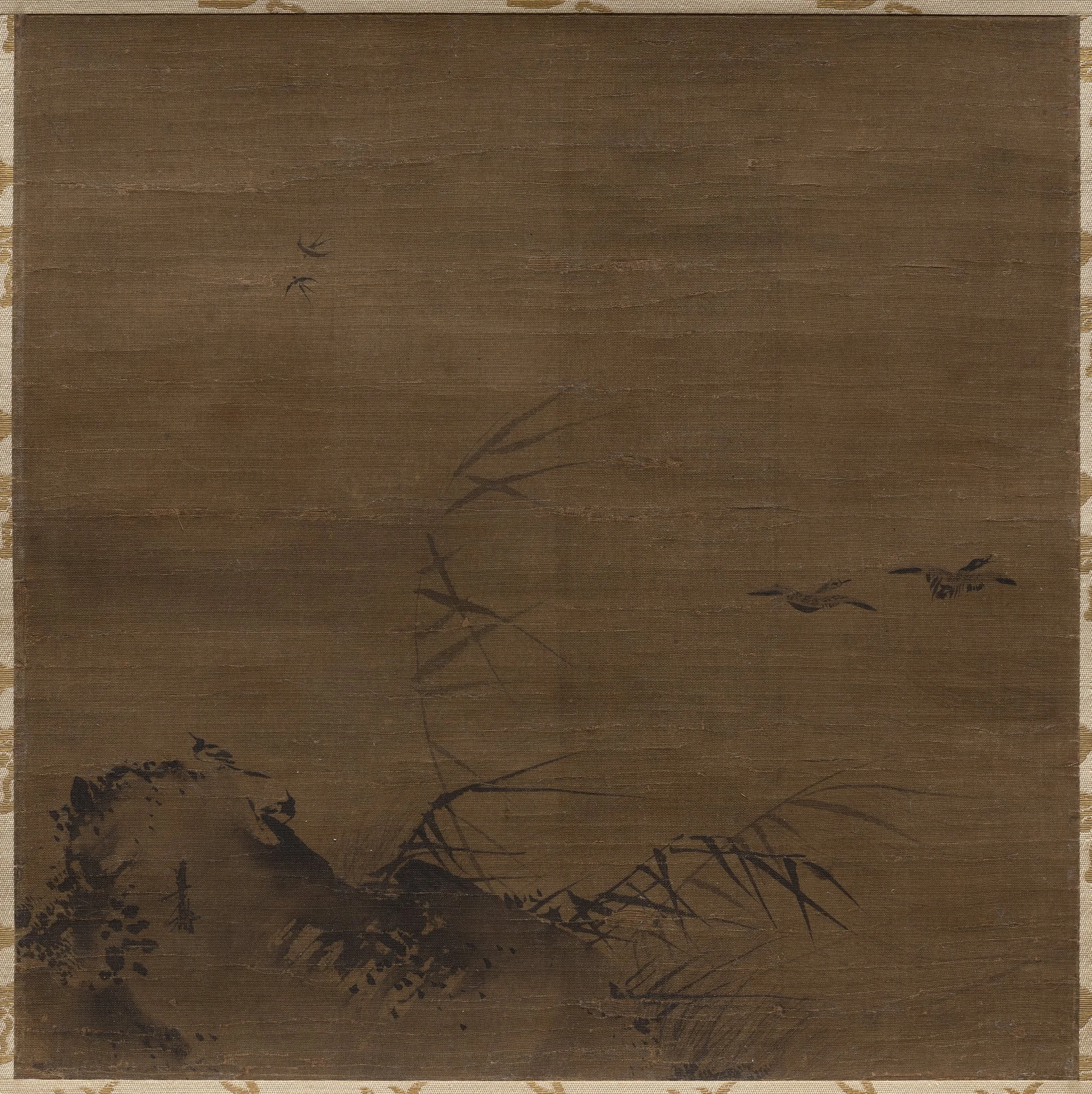 Waterfowl and Reeds, detail