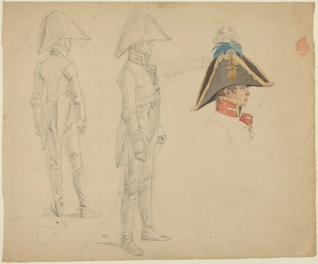Studies of Major von Washington, by Wilhelm von Kobell, graphite, 1810