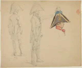 Studies of Major von Washington, by Wilhelm von Kobell, graphite, 1810