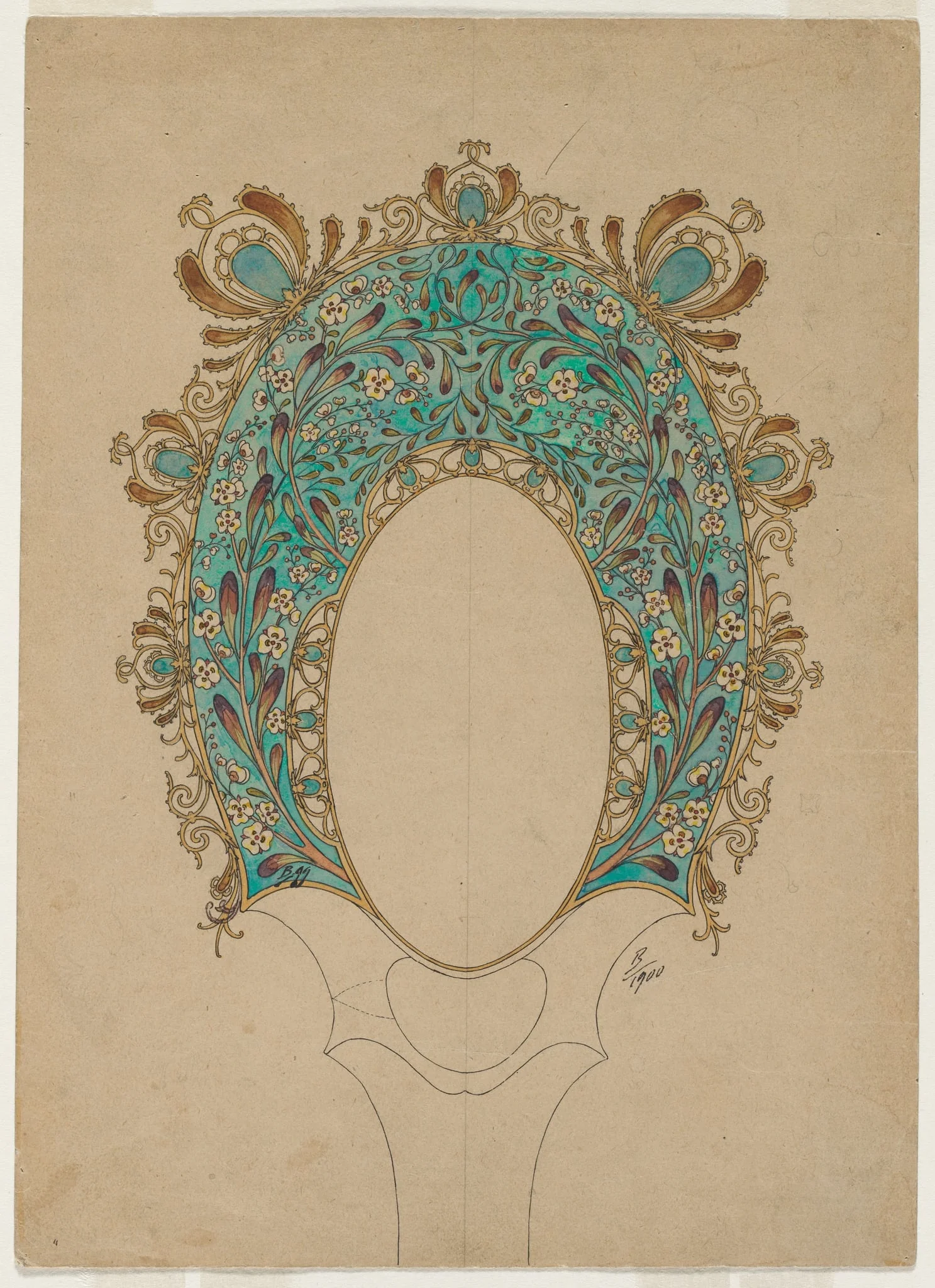 Designs for a Hand Mirror, detail