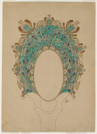 Designs for a Hand Mirror, by Félix Bracquemond, 1901