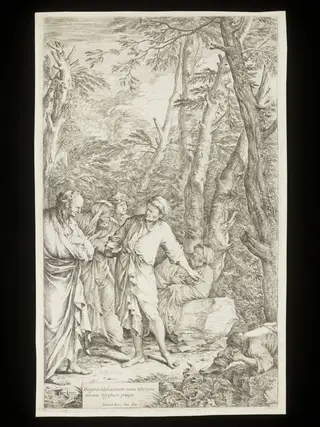Diogenes Casting Away his Bowl, by Salvator Rosa, 1662